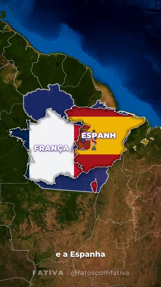 Primeira cena do vídeo do Pará: França e Espanha dentro do estado